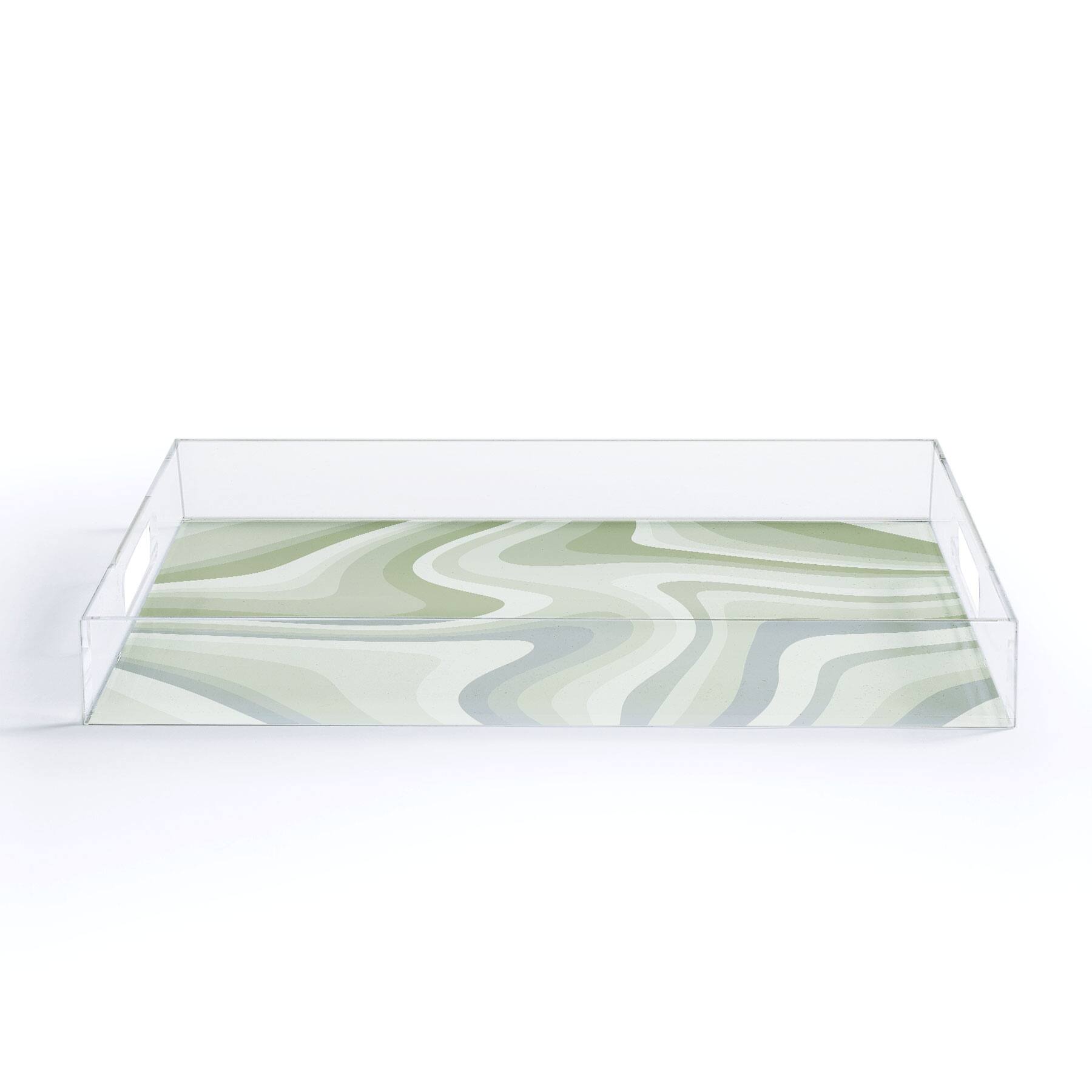 Colour Poems Abstract Wavy Stripes Lxxviii Made To Order Acrylic Tray ...