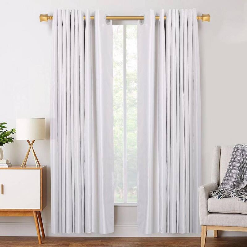 UTOPIA ALLEY Wall Mounted 3/4 Inch Curtain Rod - Curtain Rods For Windows, Adjustable Drapery Rods
