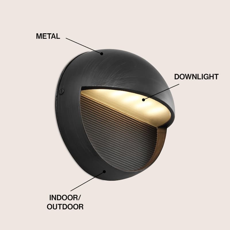 6.25" Outdoor Integrated LED Wall Sconce, by JONATHAN Y