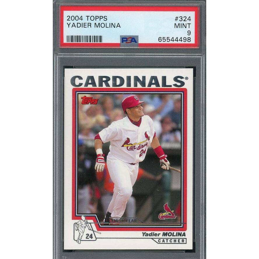 Yadier Molina 2004 Topps Baseball Rookie Card RC #324 Graded PSA 9 - 8'6" x 11'6"