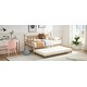 preview thumbnail 4 of 22, Twin Oak Legs & Steel Combination Daybed Bed Frame with Trundle