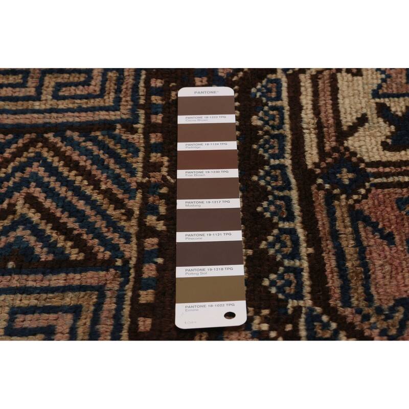 ECARPETGALLERY Hand-knotted Melis Vintage Brown Wool Rug - 4'3 x 12'0