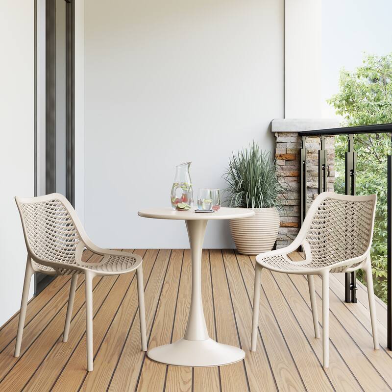 Frond and Form Outdoor Stacking Dining Side Chair (Set of 2)