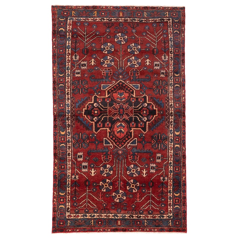 ECARPETGALLERY Hand-knotted Konya Anatolian Red Wool Rug - 3'10 x 6'9