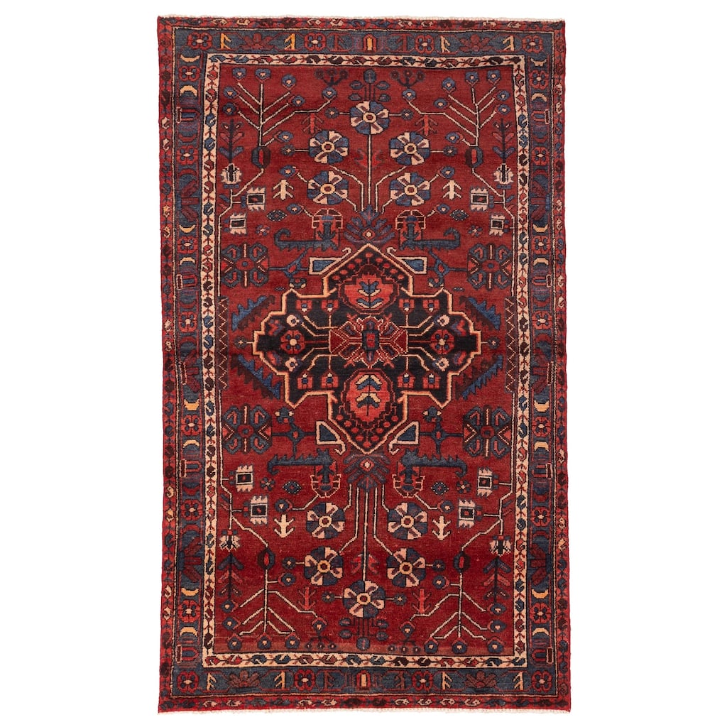 ECARPETGALLERY Hand-knotted Konya Anatolian Red Wool Rug - 3'10 x 6'9