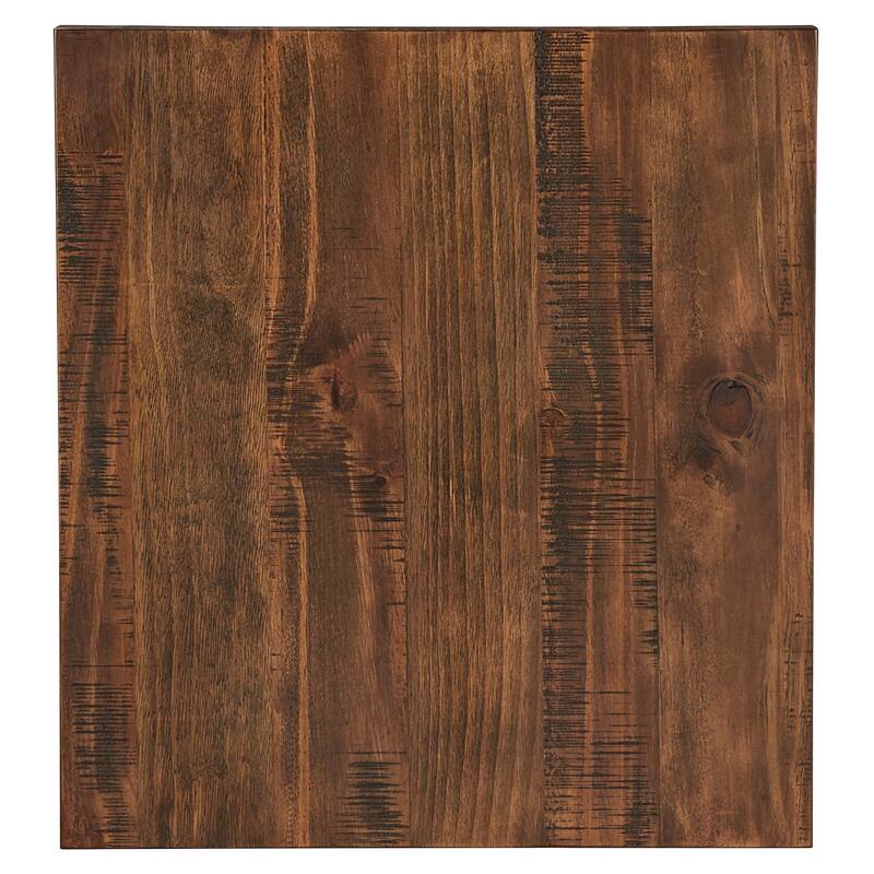 Bryson Rustic X-Base End Table with Shelf by iNSPIRE Q Classic