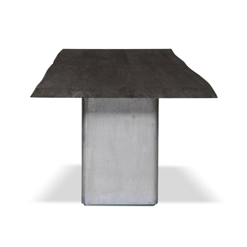 Urbia Brooks Solid Acacia Dining Table - Cast Slab Base