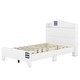 preview thumbnail 22 of 34, Wooden Full/Twin Size House Bed with Storage Headboard - Sturdy Plywood and Particle Board Construction, for Kids