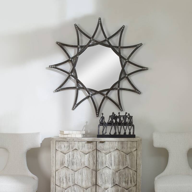 Uttermost Solaris Iron Star Mirror - 40 x 40 x 2.25