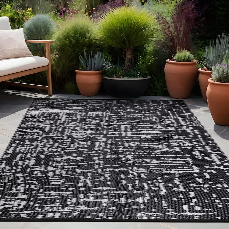Beverly Rug Reversible Mats Plastic Outdoor Rug for Camping, Patio, Backyard, RV, Picnic, Deck