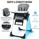 preview thumbnail 5 of 12, 4 in 1 High Chair-Booster Seat, Convertible Highchair w/Adjustable Height and Recline,Removable Tray, Cushion, for Baby