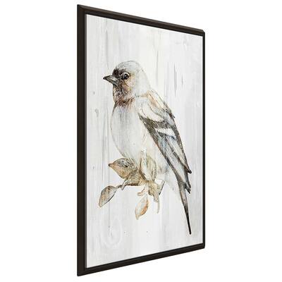 "Eco Bird on Wood I" Print on Floating Canvas