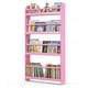 preview thumbnail 1 of 18, Costway Kids Bookshelf, 4-Tier Wall Mounted Book Shelf for Toys, Pink
