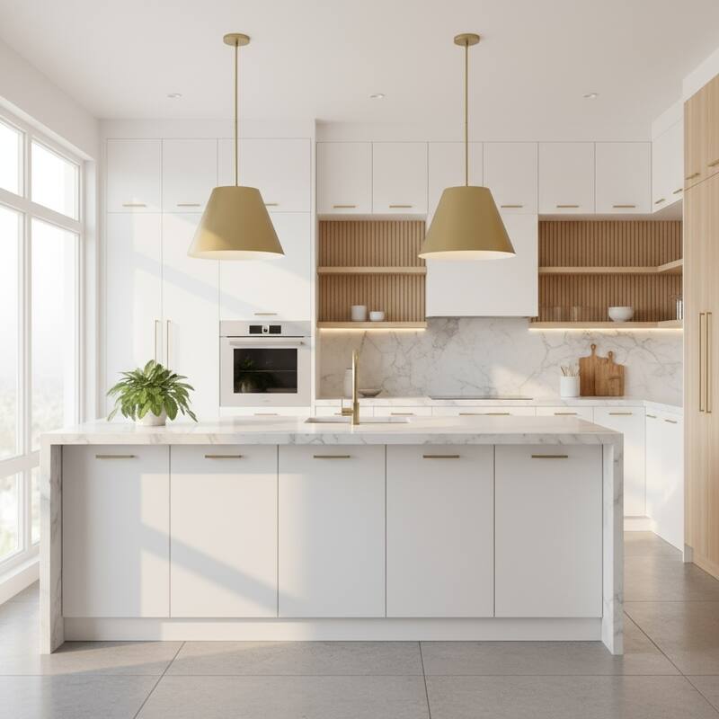 16 inch Integrated LED Pendant Light Diameter 5 Color Temperature Dimmable