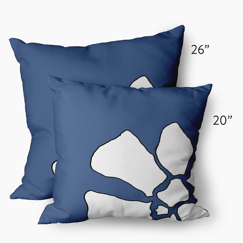 Petal Lines Indoor/Outdoor Throw Pillow