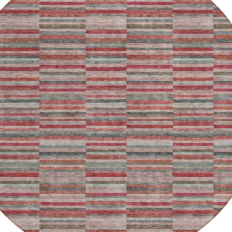 HomeRoots Striped Transitional Rectangle Outdoor Rug
