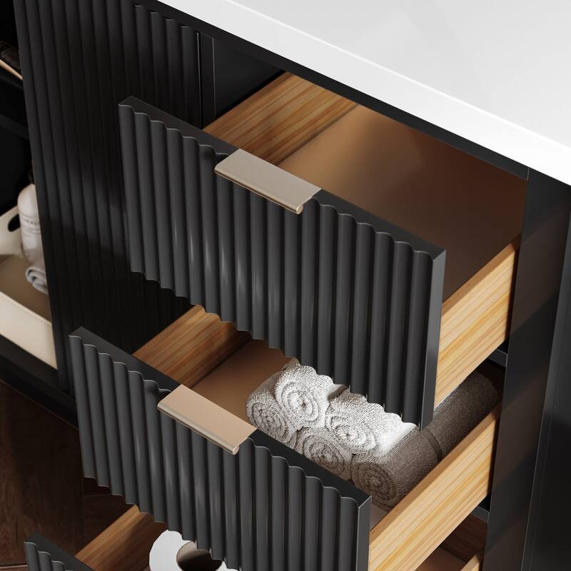 Ariel P61WQOVO Milan 61" Free Standing Single Basin Vanity Set with