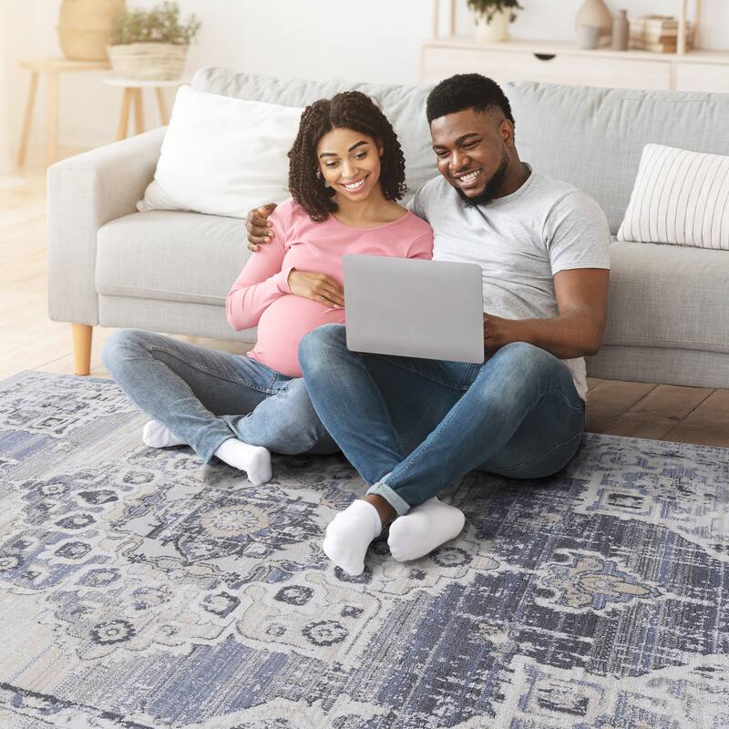 Abstract Area Rug - 8' Square