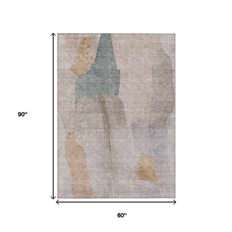 HomeRoots Abstract Transitional Rectangle Outdoor Rug