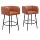 preview thumbnail 1 of 8, Horbat Barstool Brown Brown