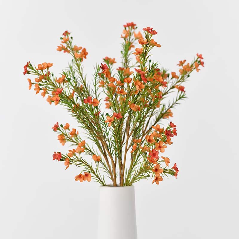Silk Decorative Artificial Wax flower(Pack of 1 Branch)