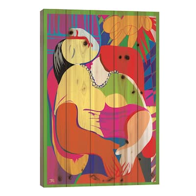 The Dream (Homage To Pablo Picasso) Print On Wood by TECHNODROME1 - Multi-Color