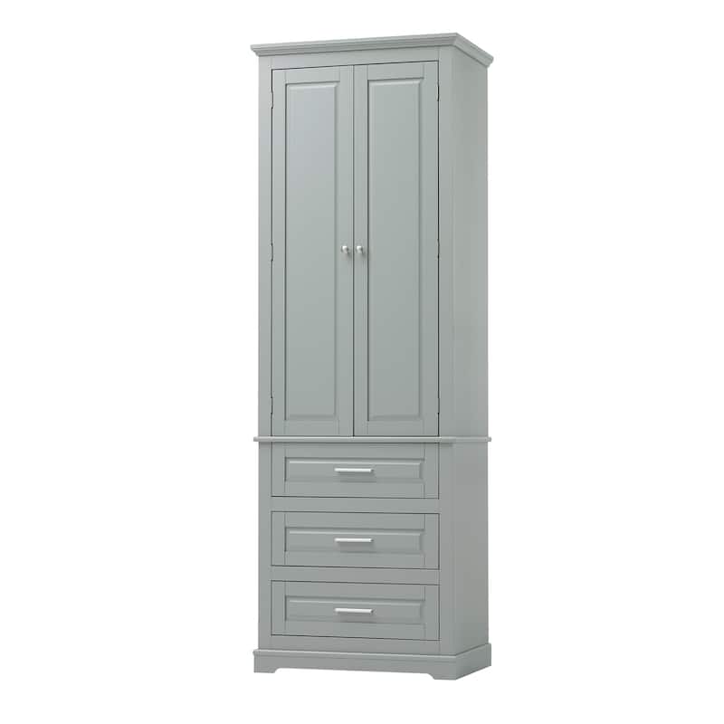 Tall Storage Cabinet with Three Drawers