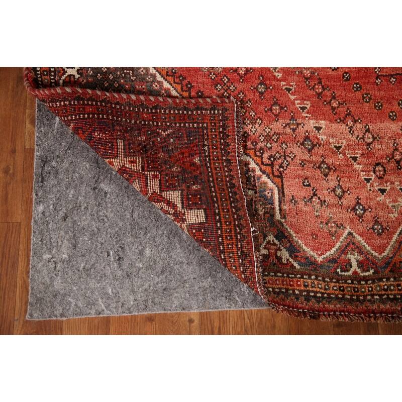 Medallion Shiraz Persian Vintage Area Rug Handmade Wool Carpet - 4'9"x 7'4"