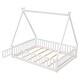 preview thumbnail 19 of 20, Full Tent-shaped Floor Bed, with Guardrails, Slats, Door