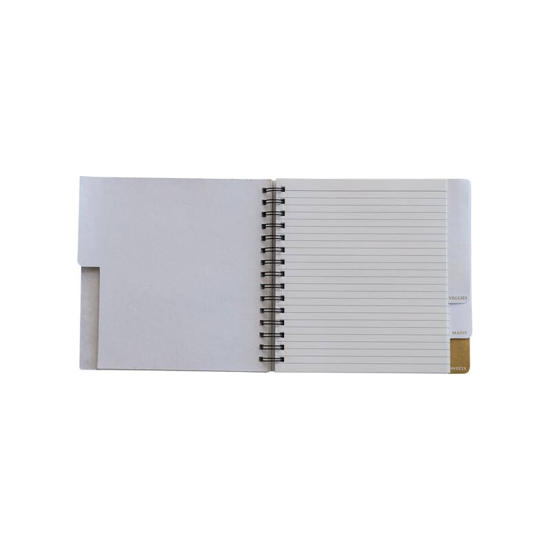 Spiral Bound Paper Recipe Journal with Patterns