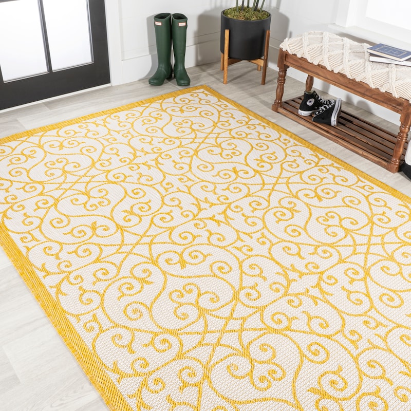 JONATHAN Y Ourika Textured Weave Indoor/Outdoor Area Rug