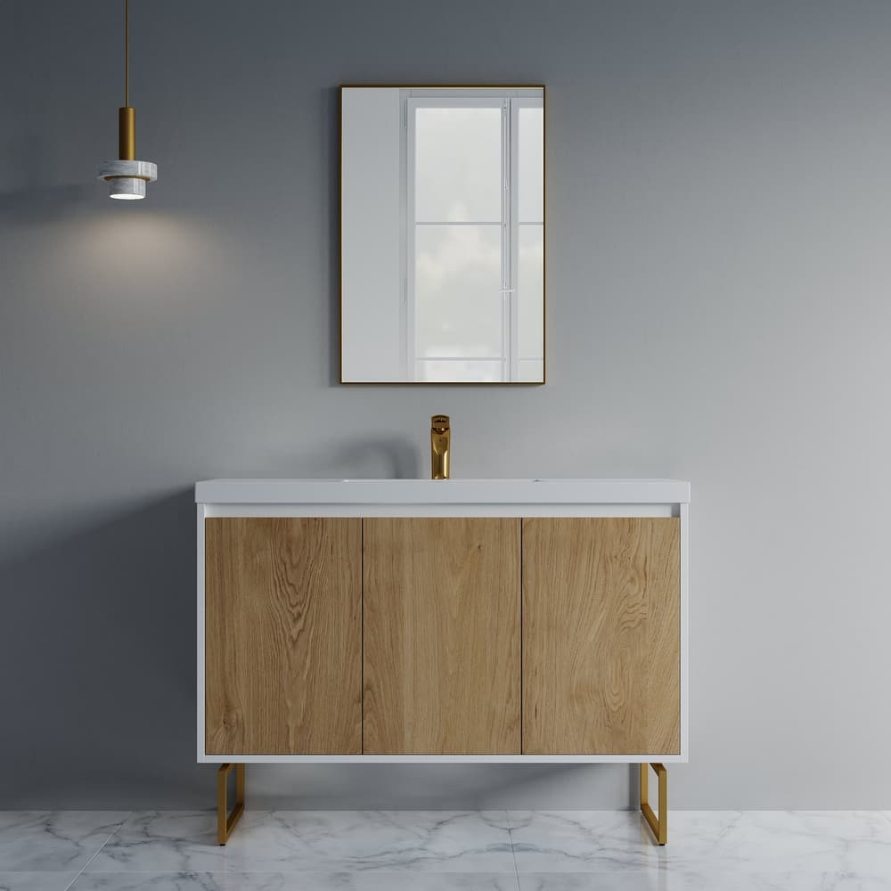 Kennan 48" Single Bathroom Vanity Set with Rectangle Legs