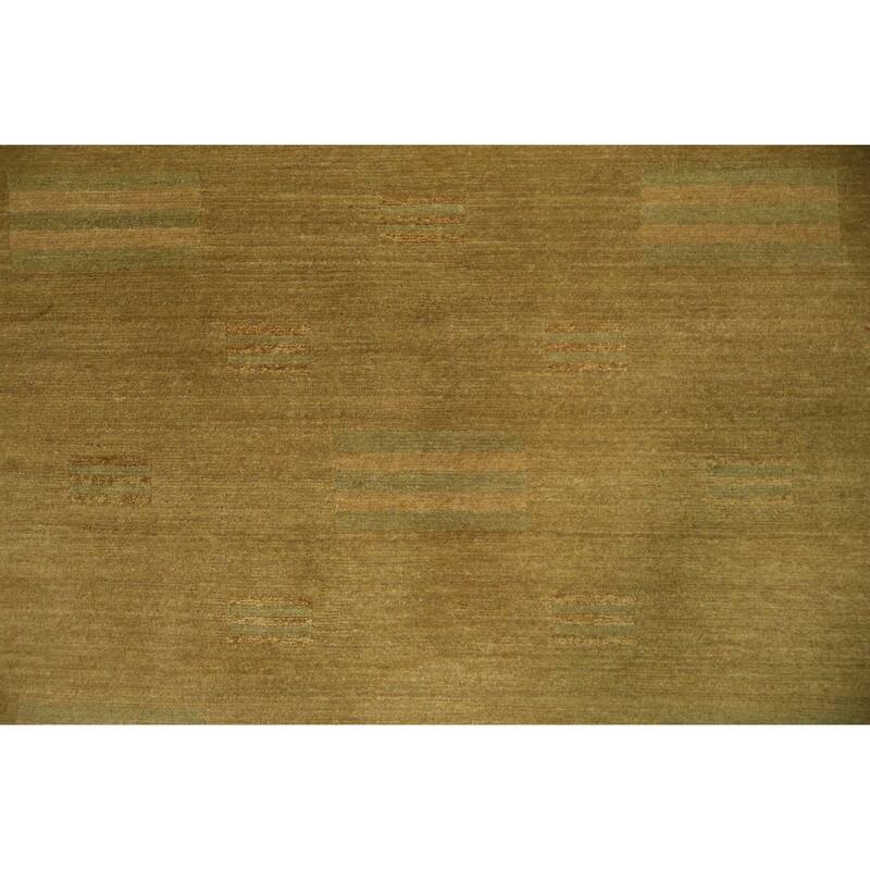 Hand Knotted Oriental 100% Wool Carpet Modern Abstract Beige & Ivories Nepalese Area Rug - 5' 0'' X 3' 0''