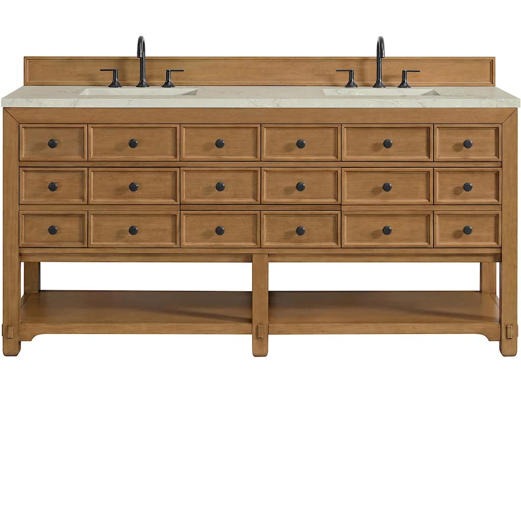 James Martin Vanities 505-V72-FVSL Malibu 72" Free Standing Double