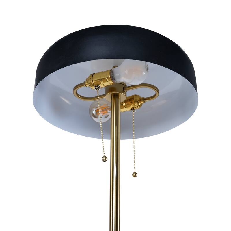 Modern Floor Lamp for Living Room, Floor lamp with Black Outer and White Inner 110-120V Tall Corner Lamp