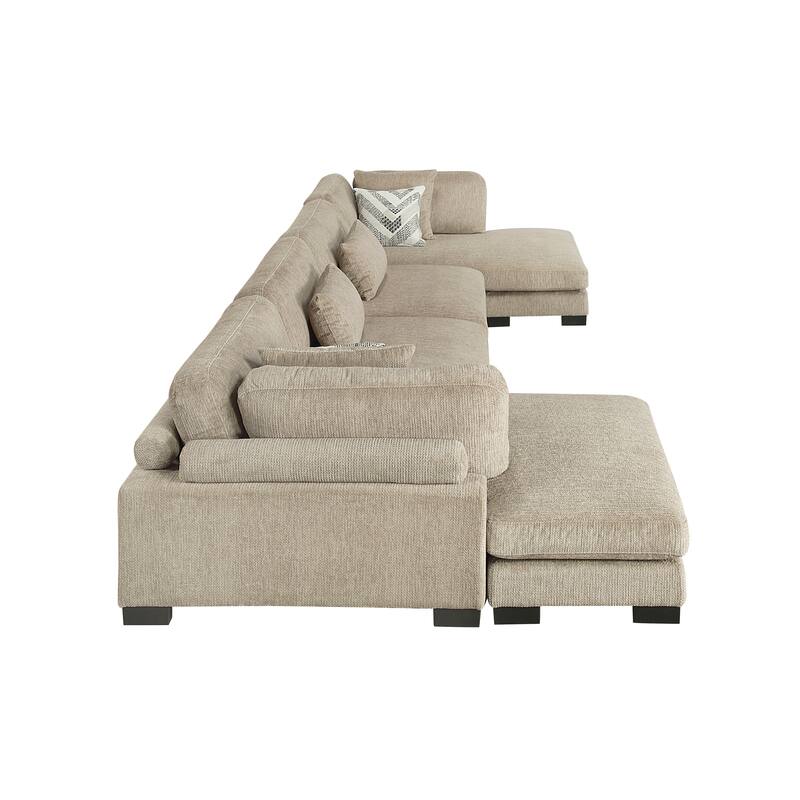 Abbeville Microfiber 4-Piece Modular Sectional with Chaise