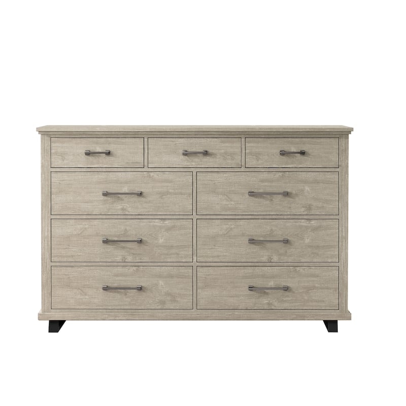 64 in. Wide 9-Drawer Dresser - Contemporary Design w/ Ample Storage