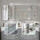 preview thumbnail 11 of 37, Bath 30'H Recessed or Surface Wall Mount Medicine Cabinet With Adjustable Glass Shelves