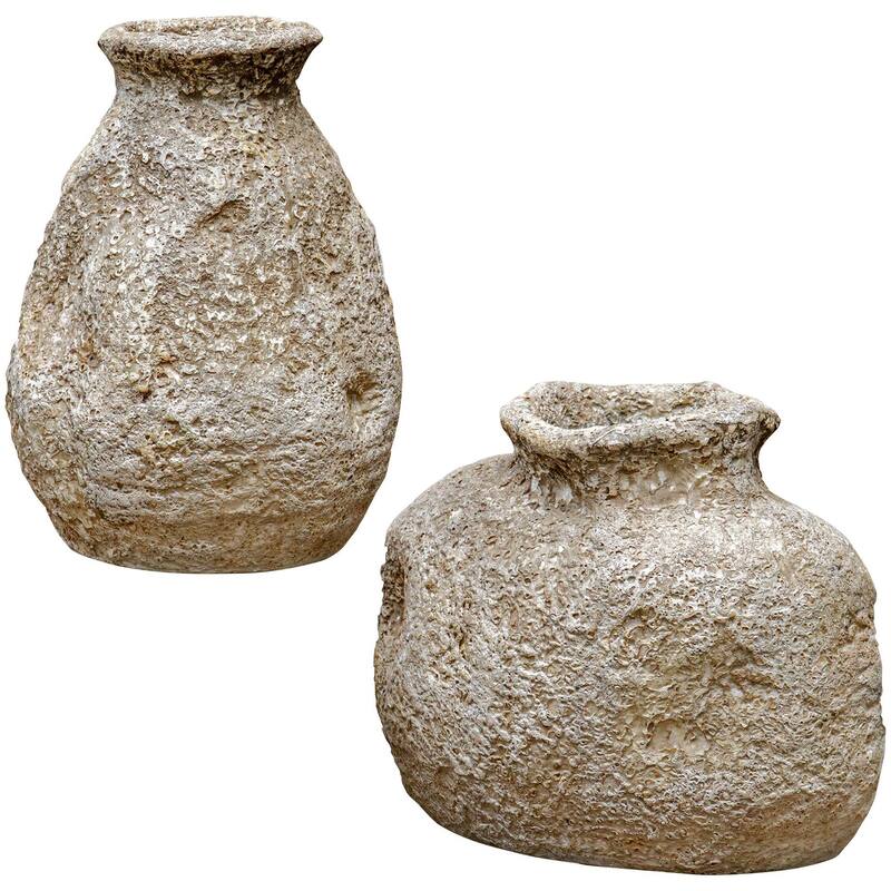 Uttermost 17131 Ancient Echos 11-1/2" Tall Terracotta Vase - Set of 2 - Aged Brown