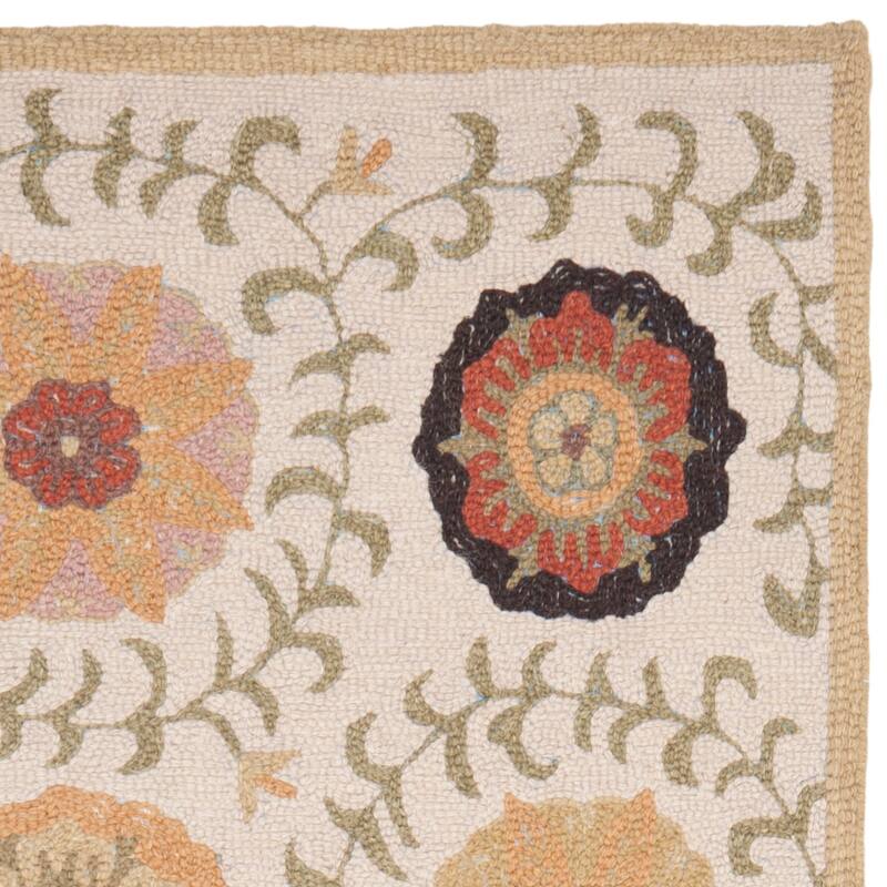 SAFAVIEH Handmade Blossom Euna Modern Floral Wool Rug