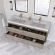 preview thumbnail 90 of 191, Wood Wall-Mounted Bathroom Vanity with Sink and Soft Close Drawers