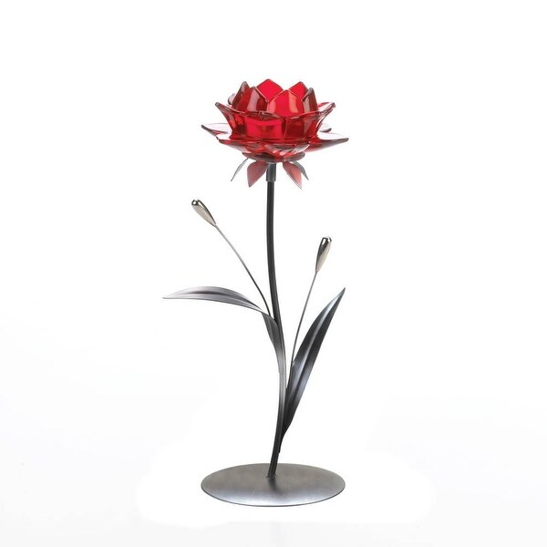Top Sale Single Red Flower Candle Holder
