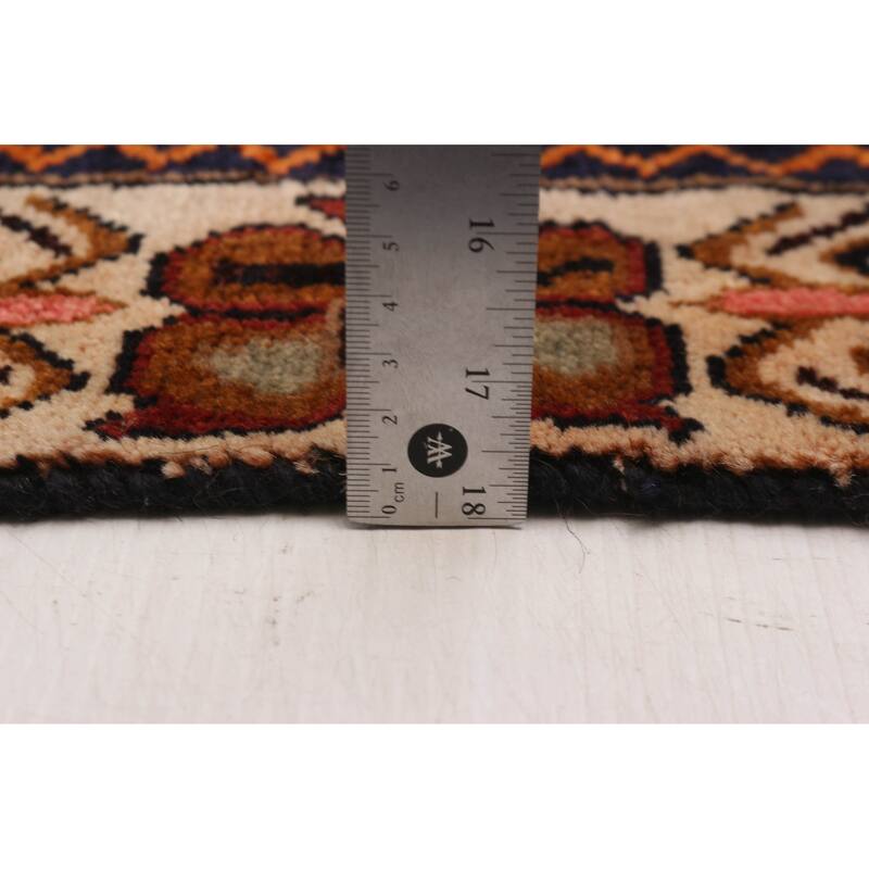 ECARPETGALLERY Hand-knotted Andelz Dark Navy Wool Rug - 3'5 x 9'8