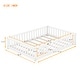 preview thumbnail 63 of 106, Twin/Full/Queen Size Floor Bed with Safety Guardrails for Kids, Wood Montessori Bedframe w/ Door, Children's Noiseless Beds
