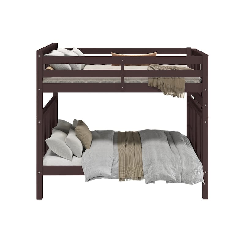 Taylor & Olive Trillium Full over Full Bunk Bed with End Ladder