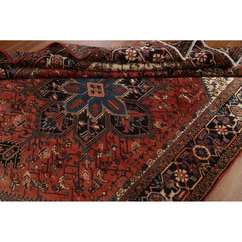 Traditional Vegetable Dye Heriz Persian Area Rug Wool Hand-knotted - 7'0" x 9'7"