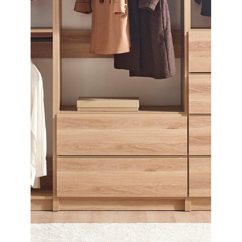 Prosper Oak Freestanding Walk in Wood Closet System