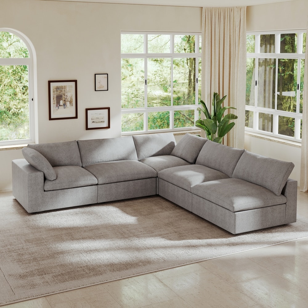 120.45'' Oversize Down Filled Corner 5-seats Sectional Sofa Couch