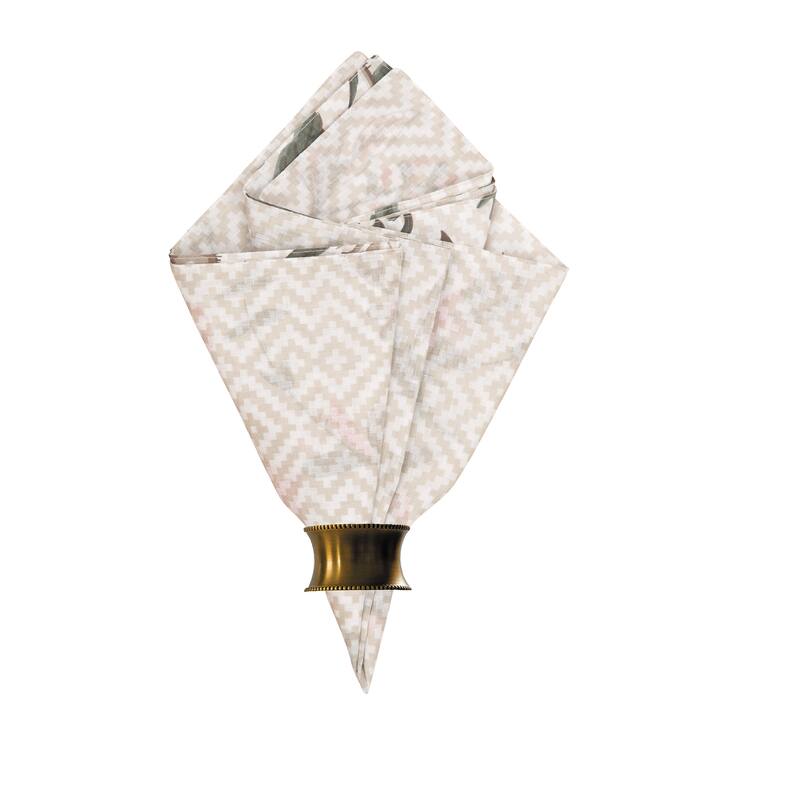 Blair Garden Cotton Reversible Napkin Set of 6 - Set of 6 - Set of 6 - Set of 6 - Tan