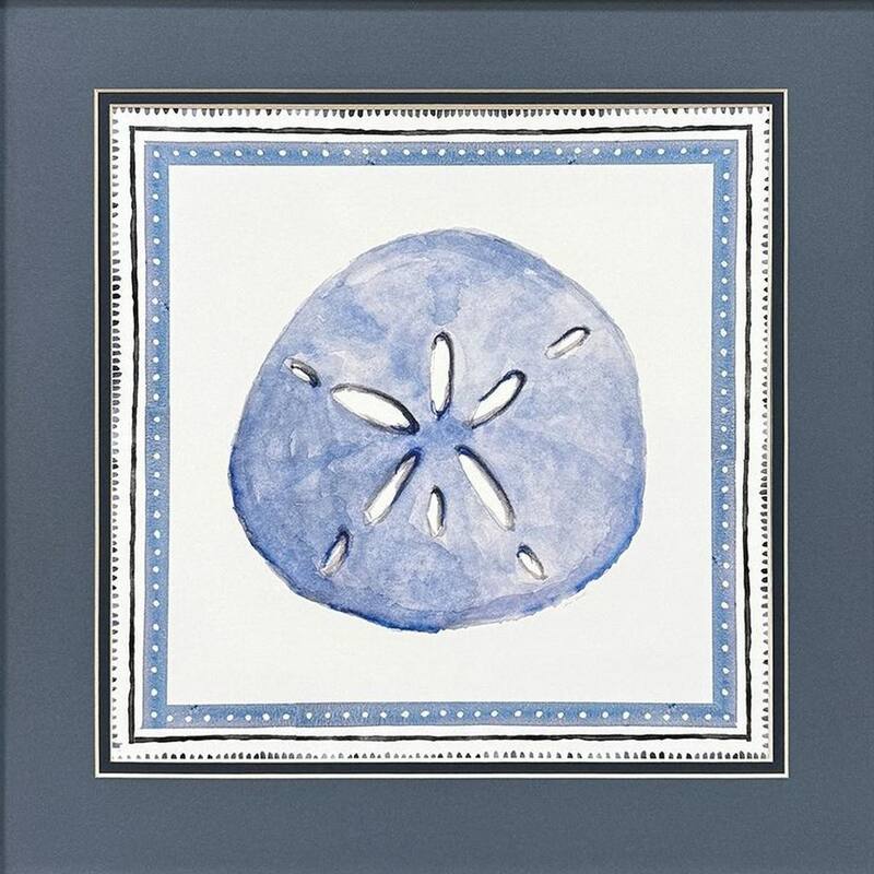 HomeRoots Set Of Two Seaside Blues II White Framed Wall Art